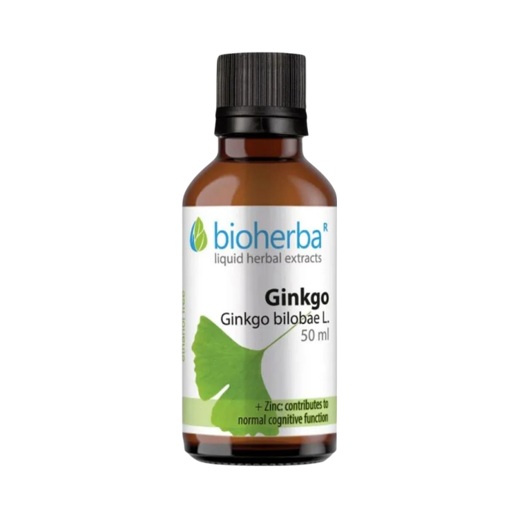 Obrázok z Ginkgo biloba kvapky – tinktúra – 50 ml – Bioherba