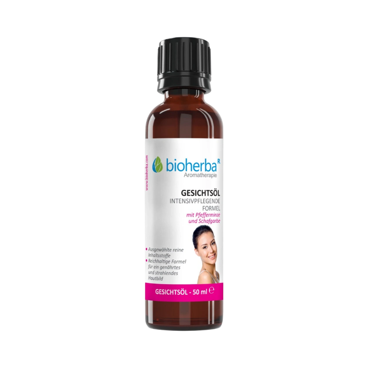 Obrázok z Olej na tvár s mätou a rebríčkom – 50 ml – Bioherba