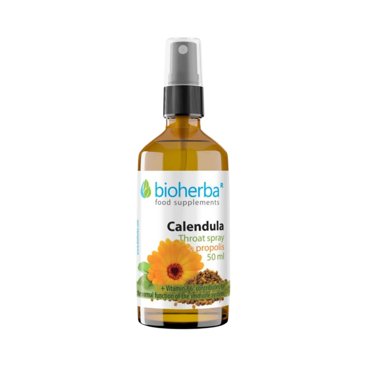Obrázok z Sprej na hrdlo s extraktom nechtíka a propolisom – 50 ml – Bioherba