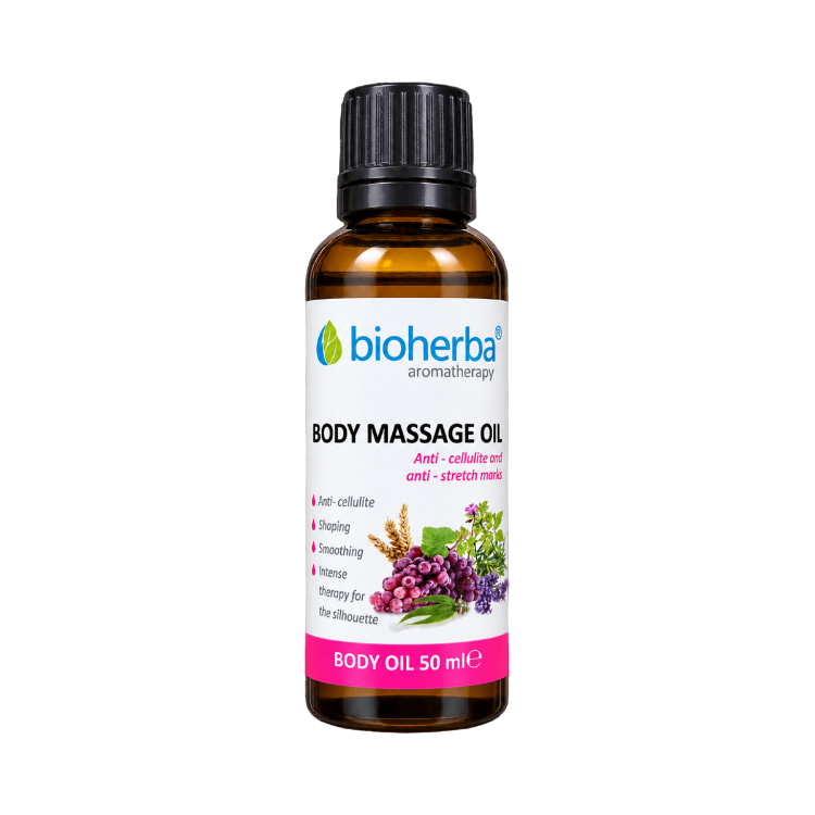 Obrázok z Telový masážny olej proti celulitíde a striám – 50 ml – Bioherba