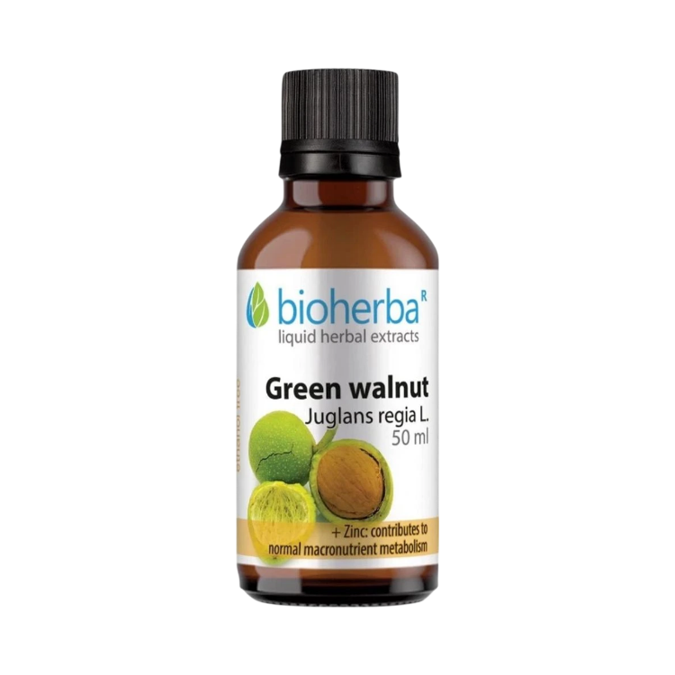 Obrázok z Zelený vlašský orech (Juglans regia) kvapky – tinktúra – 50 ml – Bioherba