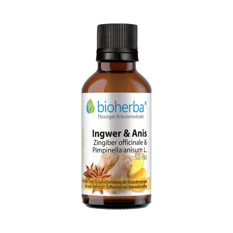 Obrázok z Zázvor & aníz kvapky – tinktúra – 50 ml – Bioherba
