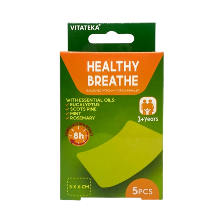 Obrázok z Healthy Breathe – aromaterapeutická inhalačná náplasť – 5 ks – Vitateka